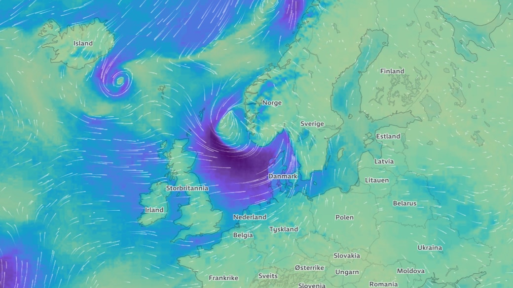 Her er stormen «Dave» nå
