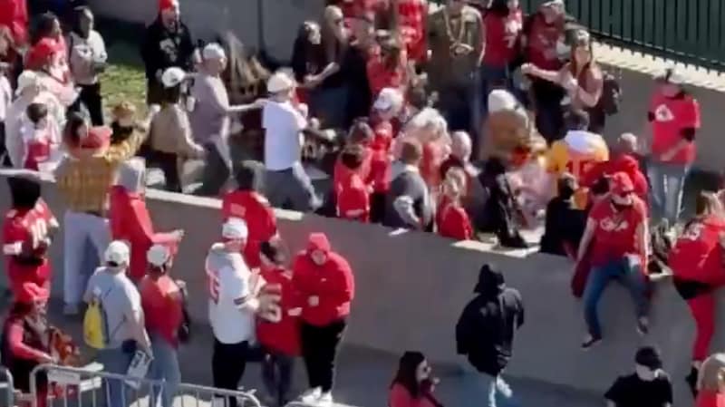 Fans threw themselves at the suspected shooter