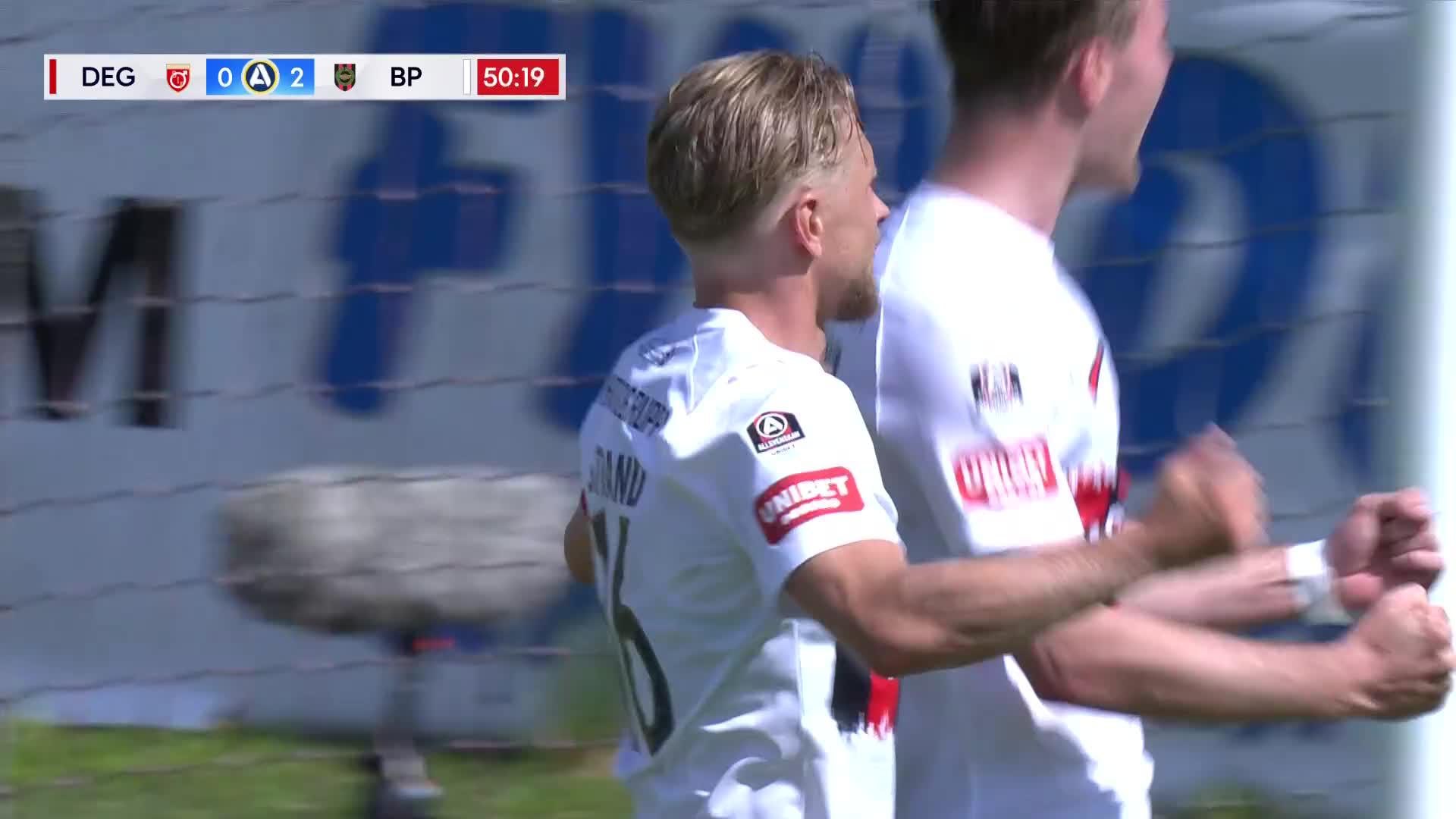 Simon Strand med mål mot Degerfors