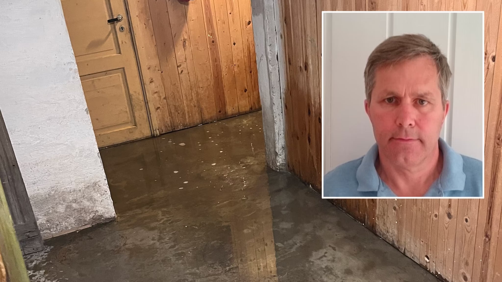 Mann våknet til hus oversvømt av vannslange