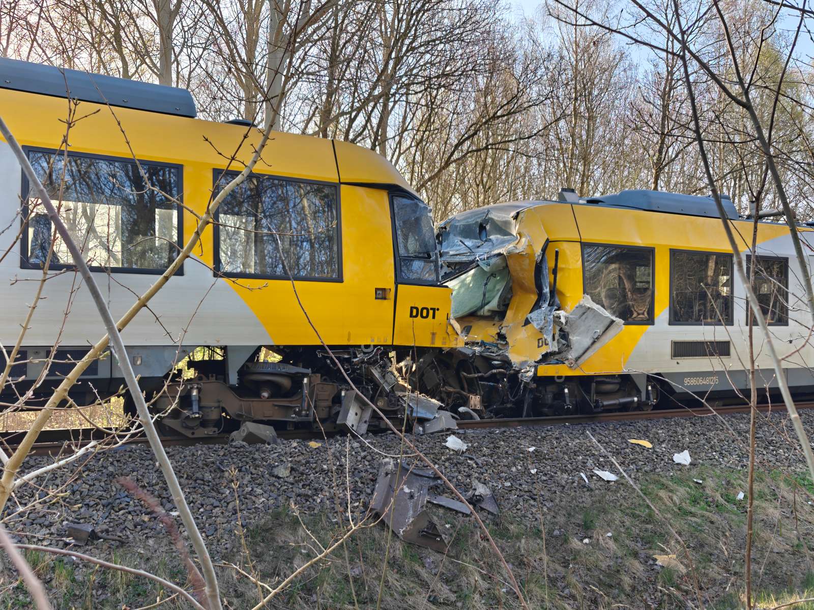 To tog har frontkollidert