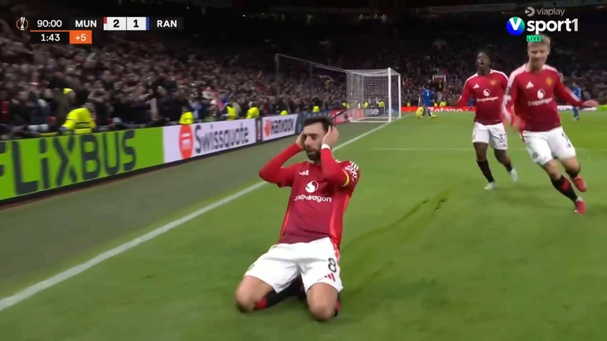 United sikret Europa League-seier over Rangers på overtid