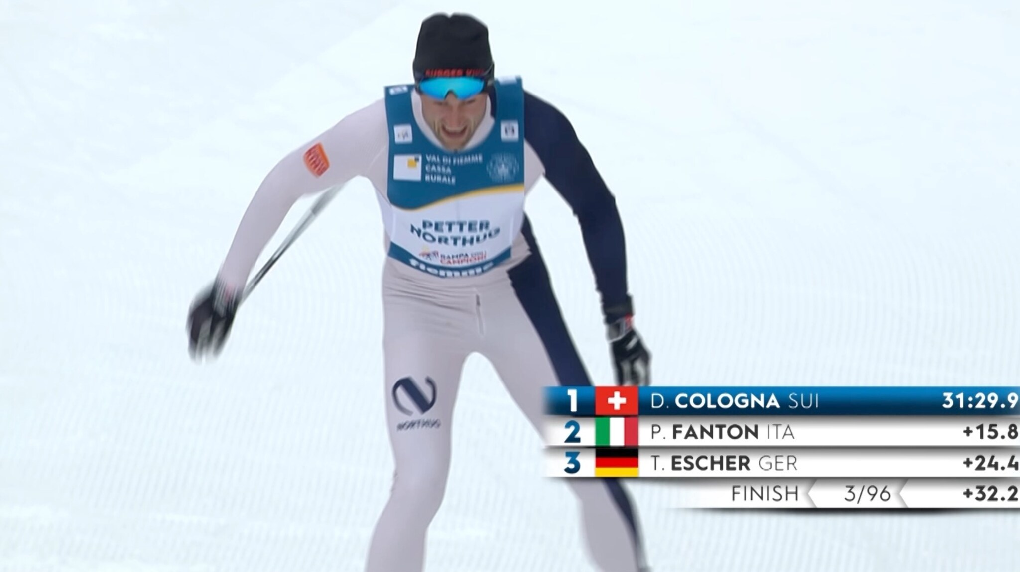 Her går Petter Northug i mål på toppen av monsterbakken