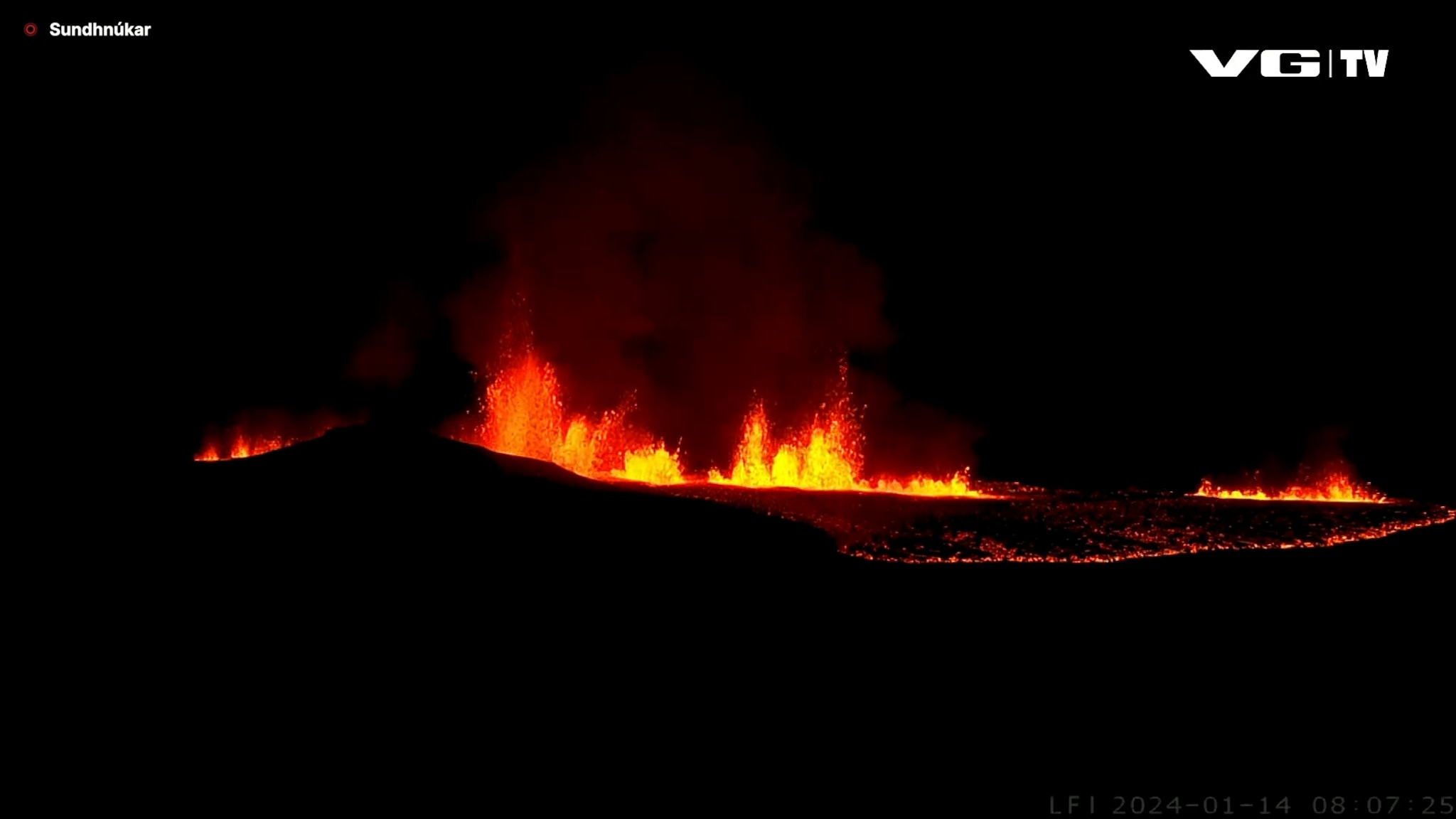 Una nuova eruzione vulcanica è in corso in Islanda