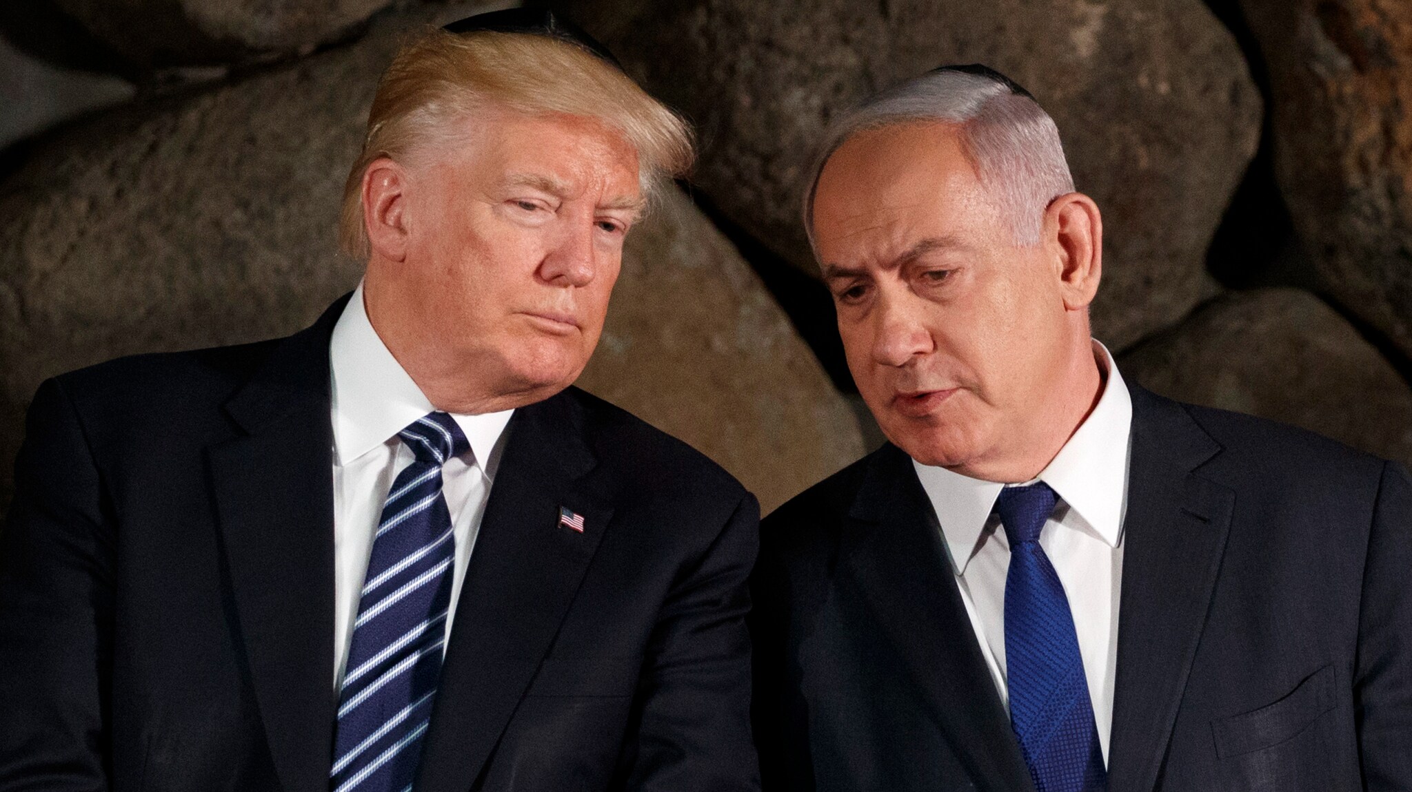 Benjamin Netanyahu og Donald Trump møter pressen sammen