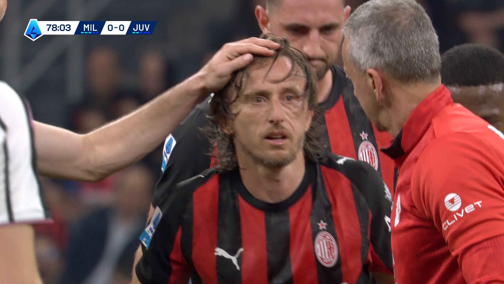 Ansiktsbrudd for Modric