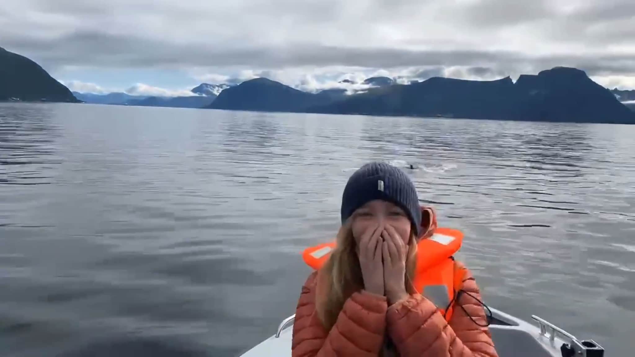 Møtte kval på fisketur