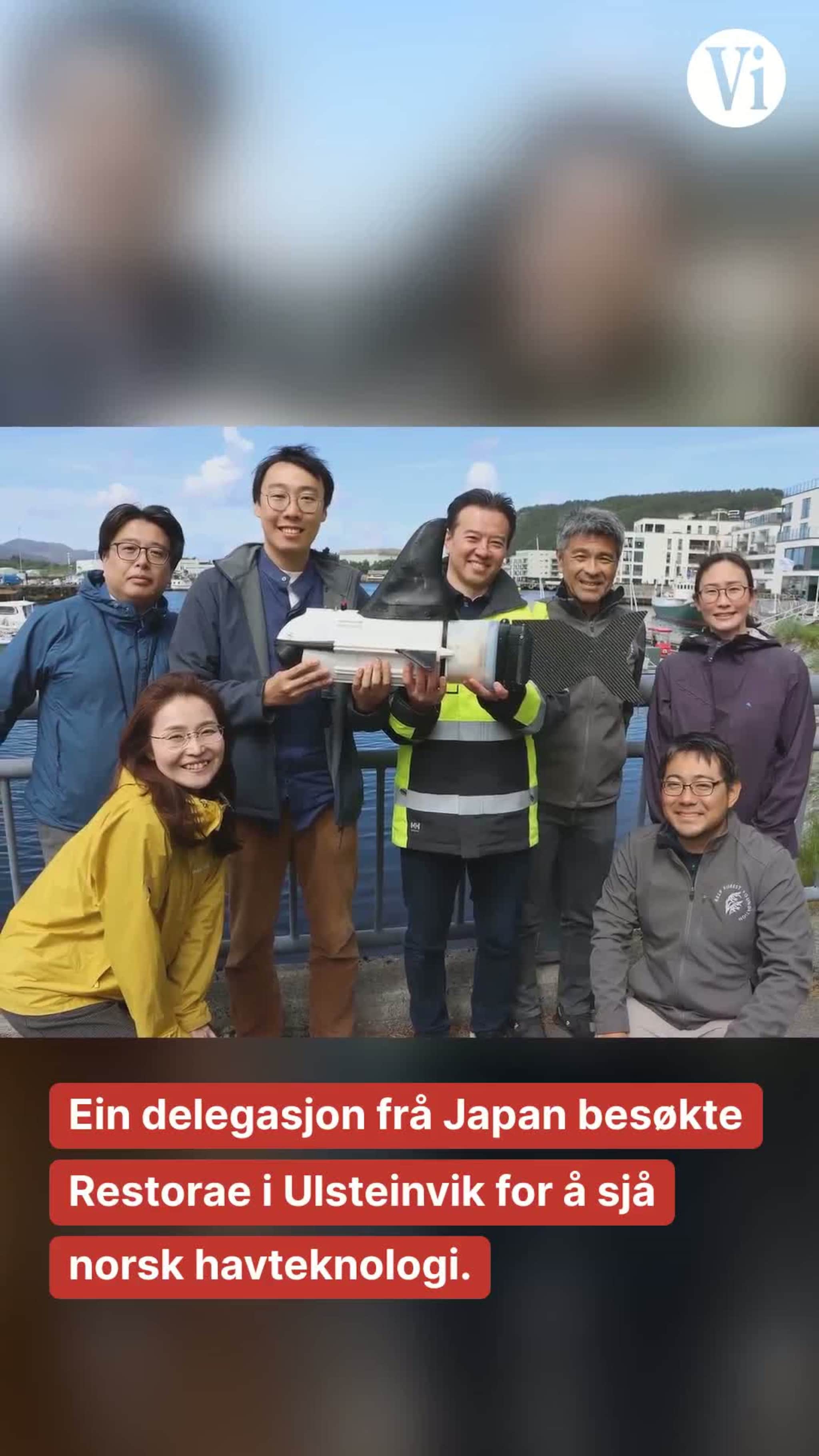 Japansk delegasjon fekk sjå fiskerobot