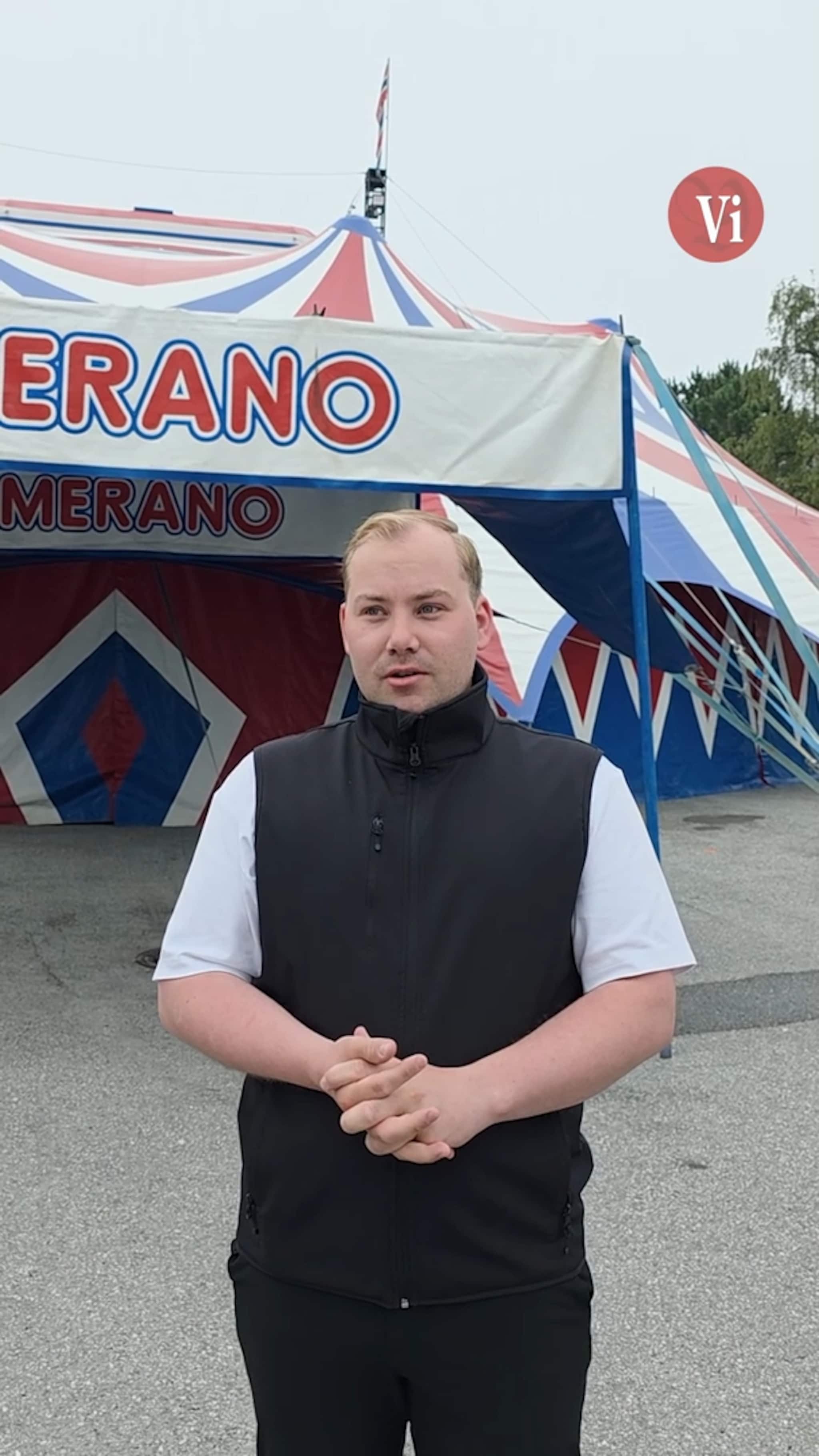 Cirkus Merano gjer seg klar til show