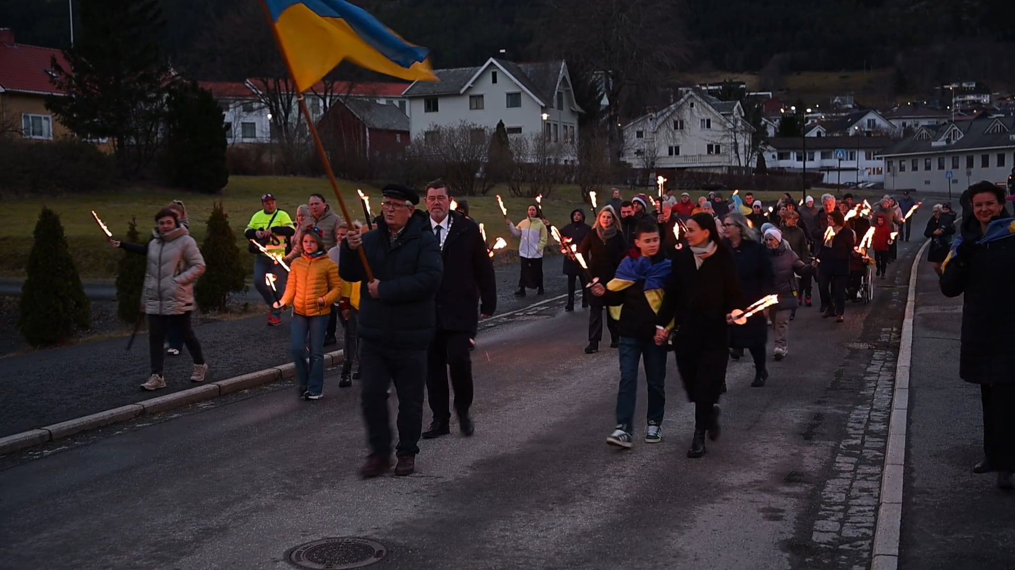 Fakkeltog for Ukraina