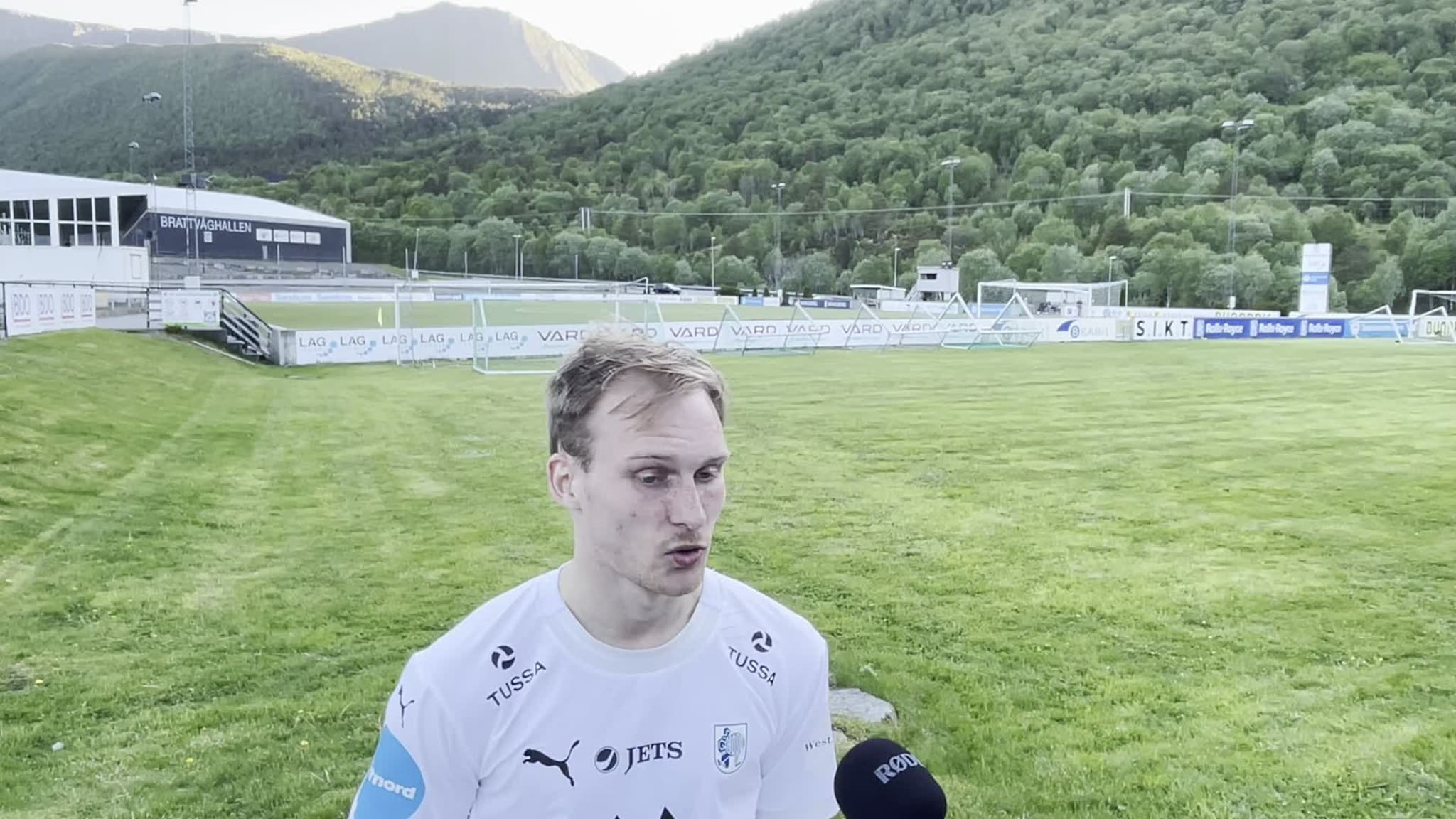 Isak Skotheim etter kampen mot Brattvåg