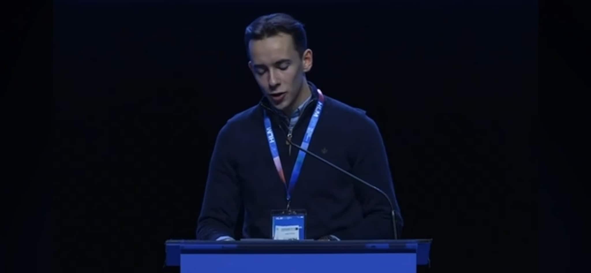 Jesper Johansen Ovesen på Høyres landsmøte